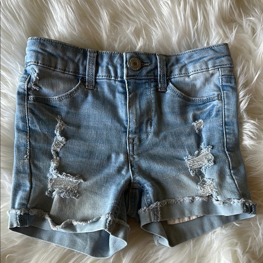 Distressed Denim Shorts